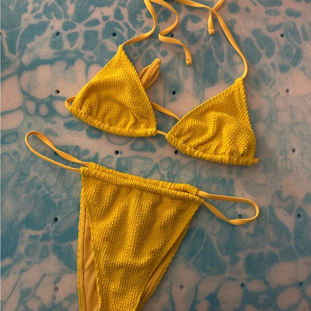 PrettyLittleThing Yellow Bikini Set